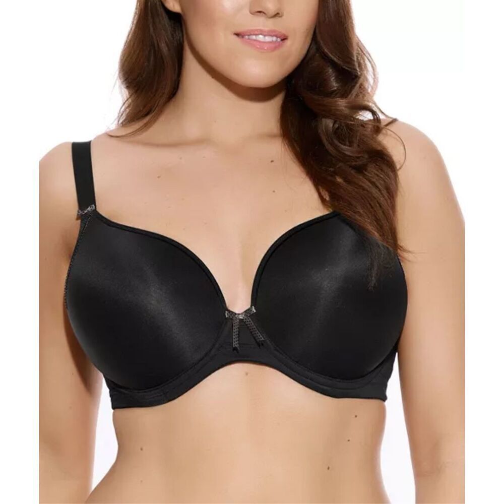 Elomi NWT Full Figure Bijou Underwire Banded Molded Cup Bra Black 44DDD